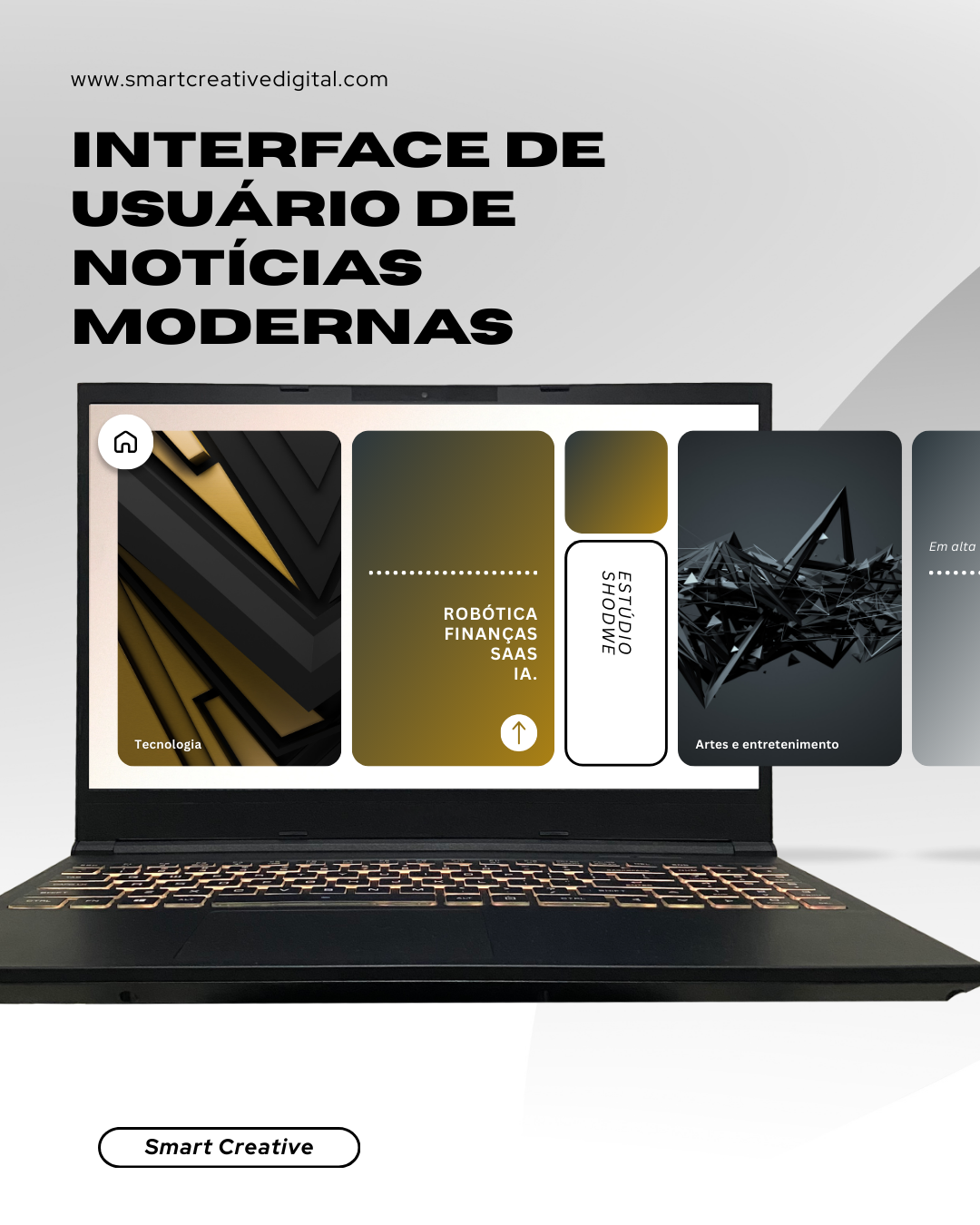 Imagem de um aplicativo com o logo da empresa